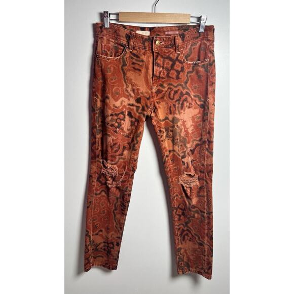 Anthropologie Pilcro Slim Distressed Boyfriend Crop Ankle Jeans Women 26 Rustic - Picture 6 of 14